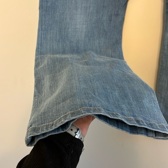 Levi's 515 Jeans Size 14 Short Bootcut Womens Light Wash Blue Stretch Denim‎ - Picture 6 of 16